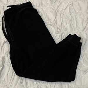 Black Jersey Knit Joggers